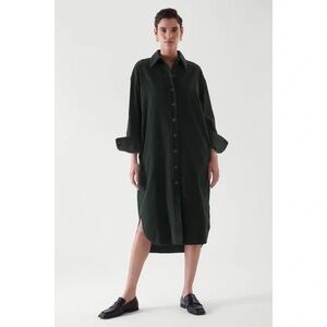 COS Dark Green Long Sleeve Dress